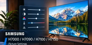 Samsung H7000, H7090, H7100, H7150 — réglages de l’image