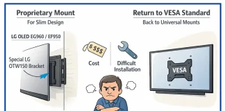 Support mural OTW150 TV LG EG960v, EG960T, EG9600, EF9500, EF950V