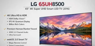 Revue du modèle de TV LG 65UH8500