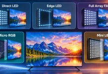 Types de rétroéclairage des téléviseurs, Direct LED, Edge LED, Full Array FALD, Micro RGB et Mini LED