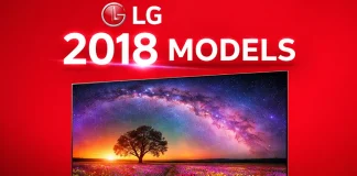 Téléviseurs LG, gamme de modèles 2018