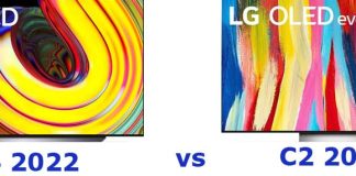Différences entre LG OLED CS et OLED C2