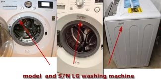 Numéro de série du lave-linge LG : recherche, décodage
