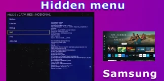 Menu de service du téléviseur Samsung : comment entrer, explication des fonctions