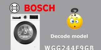 Numéros de modèles de lave-linge Bosch, explication, décodage 2014-2024