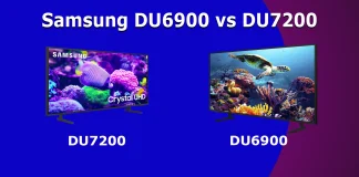 Comparaison des téléviseurs Samsung DU6900 et DU7200
