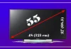 Dimensions des téléviseurs 55 pouces, LED, OLED, QLED