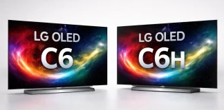 Les téléviseurs LG OLED evo AI C6 4K Smart TV, modèles C6AUA, C6PUA, C6HUA et C6HUP.