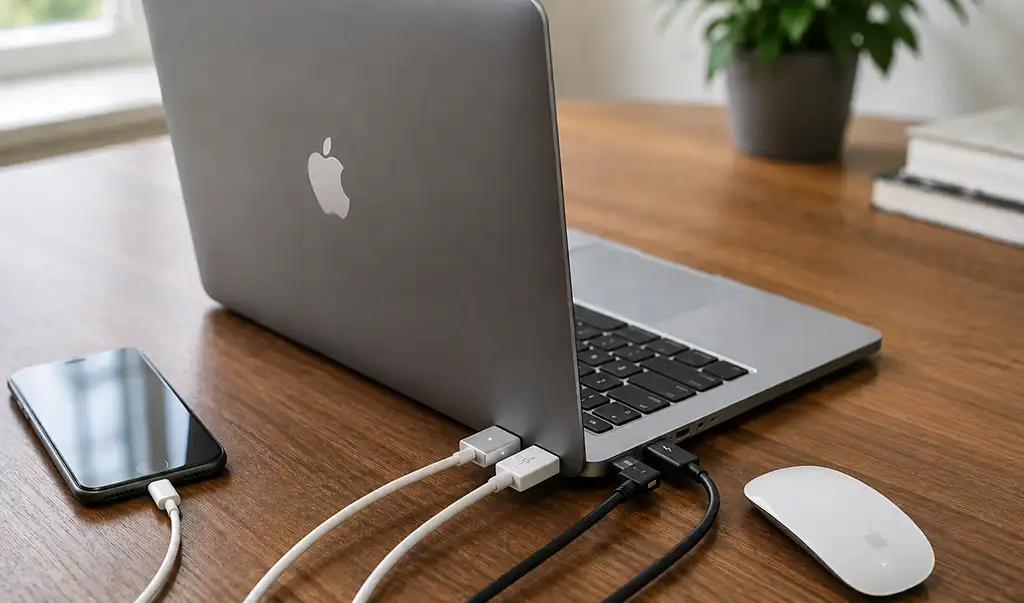 Description of Ports on the Apple MacBook Laptop