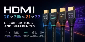 HDMI 2.0 vs 2.0b vs 2.1 vs 2.2 : spécifications et différences