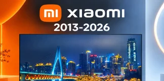 Gamme de téléviseurs Xiaomi par année, 2013–2026