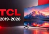 Gamme de téléviseurs TCL par année, de 2019 à 2026